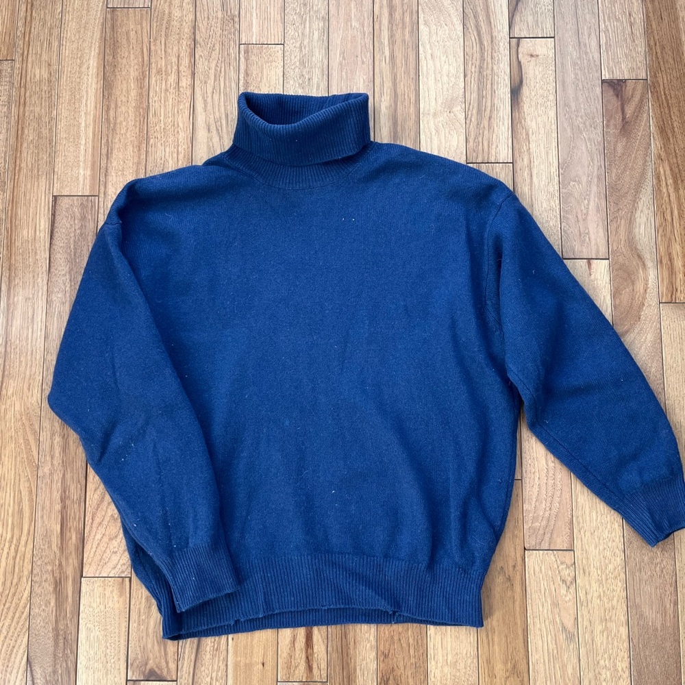 United Colors Of Benetton Deep Blue Wool Turtleneck